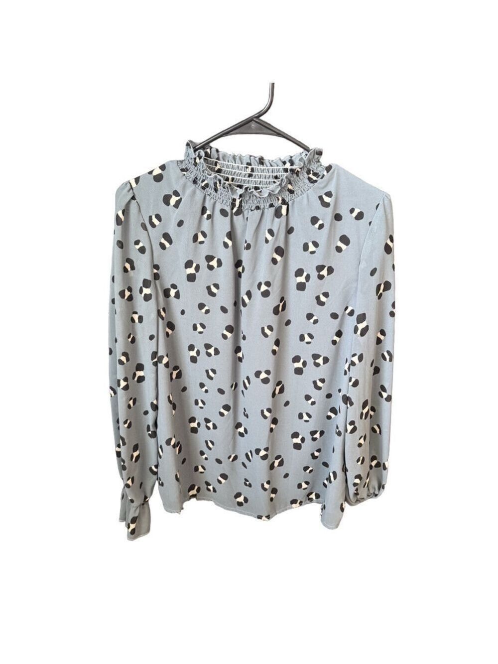 ✨ SHEIN Leopard Print Smocked-Neck Blouse Duo 👚🐆 Size M (Set of 2) ✨ - Picture 5 of 11